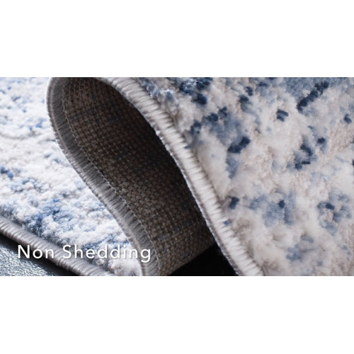 Highland Dunes Grattan Abstract Area Rug in Blue & Reviews Wayfair Canada